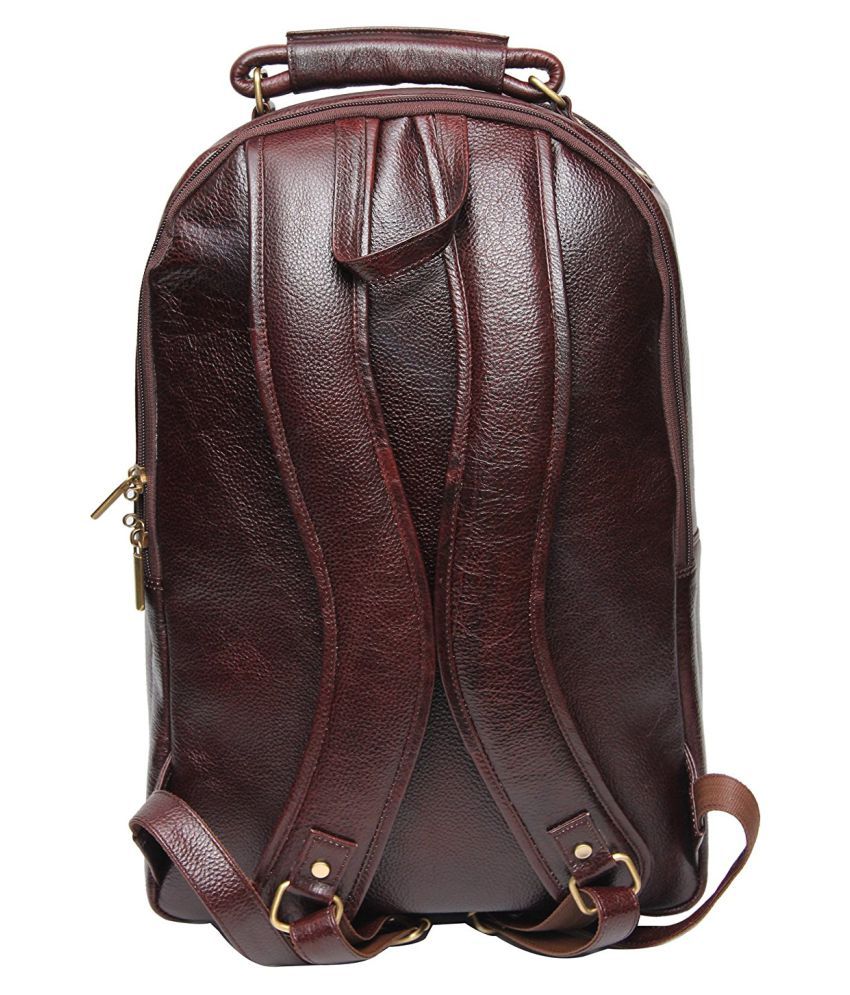 JASHMIN Brown leather laptop Backpack - Buy JASHMIN Brown leather ...