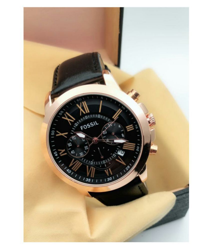 Fossil FS5599 Leather Analog Men's Watch - Buy Fossil FS5599 Leather Analog  Men's Watch Online at Best Prices in India on Snapdeal