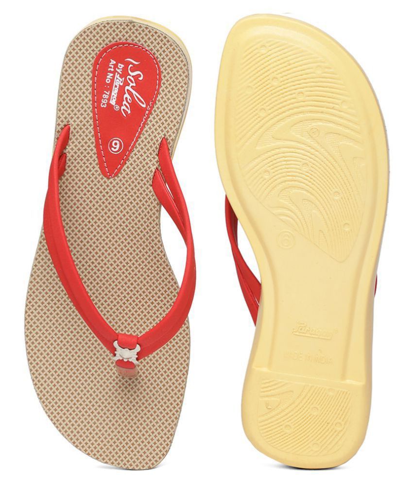 paragon red and black slippers