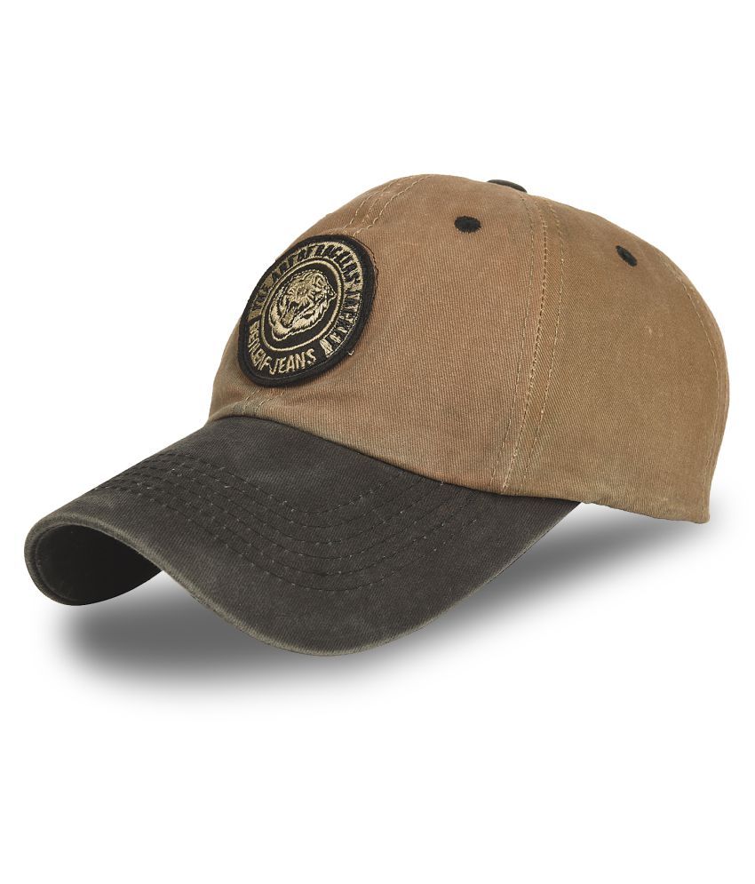 Men's Washed Cotton Baseball Cap Khaki Freesize Buy Online at Low