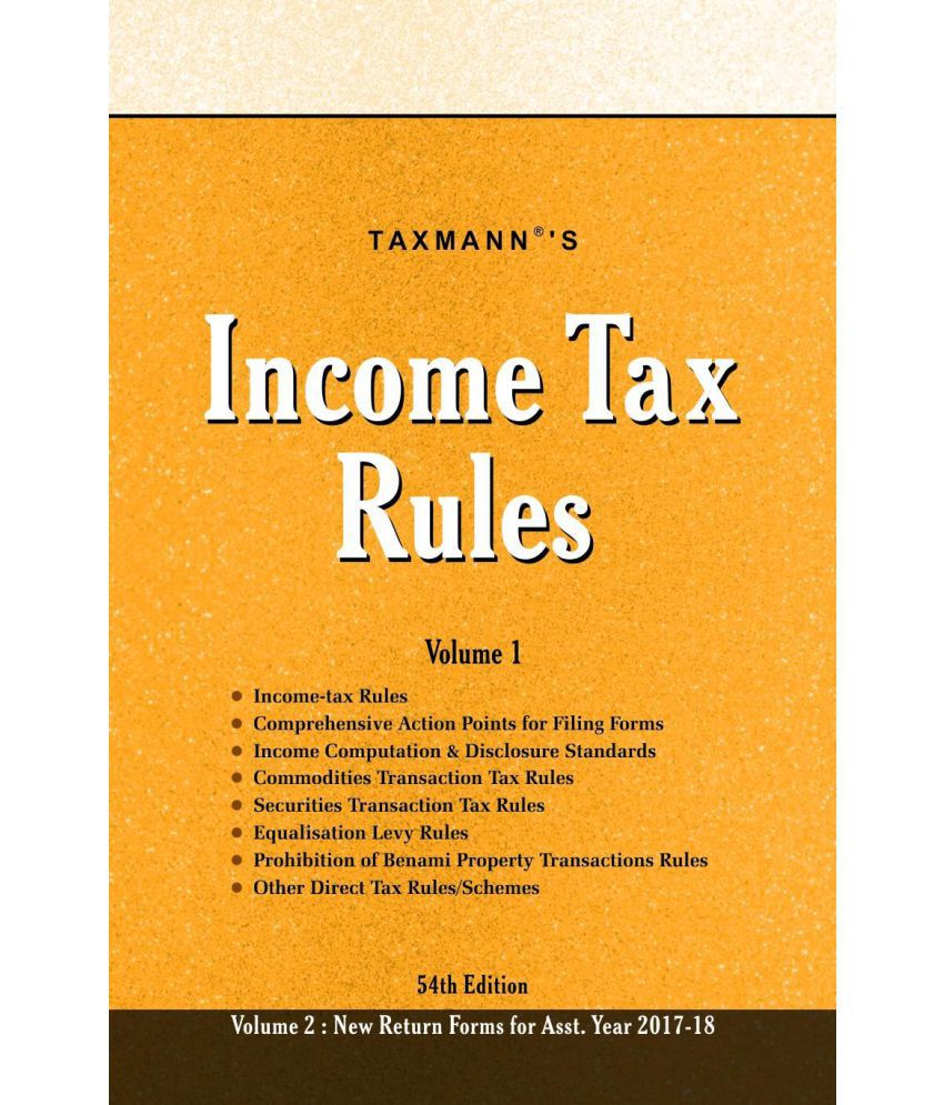 Taxmann's Tax Rules [2 Vols] Buy Taxmann's Tax Rules [2