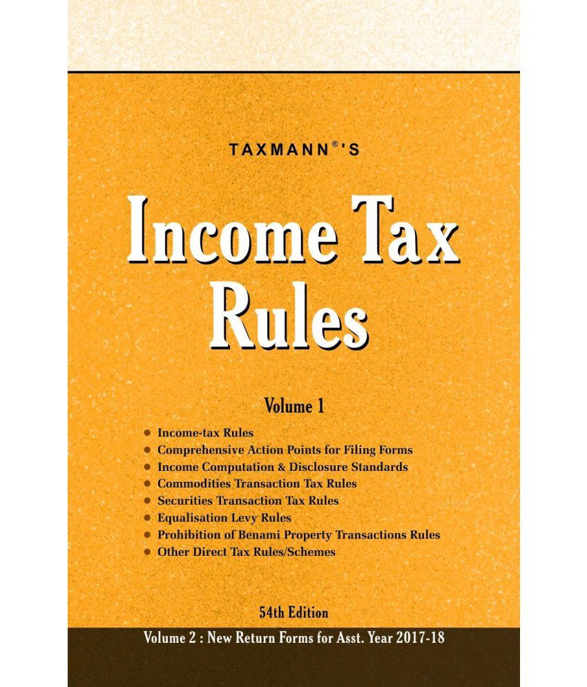 Taxmann s Income Tax Rules 2 Vols Buy Taxmann s Income Tax Rules 2 