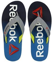 reebok slippers blue