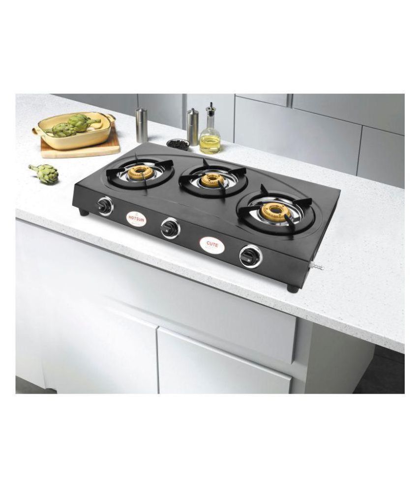 Hotsun Cute3 3 Burner Manual Gas Stove Price in India Buy Hotsun