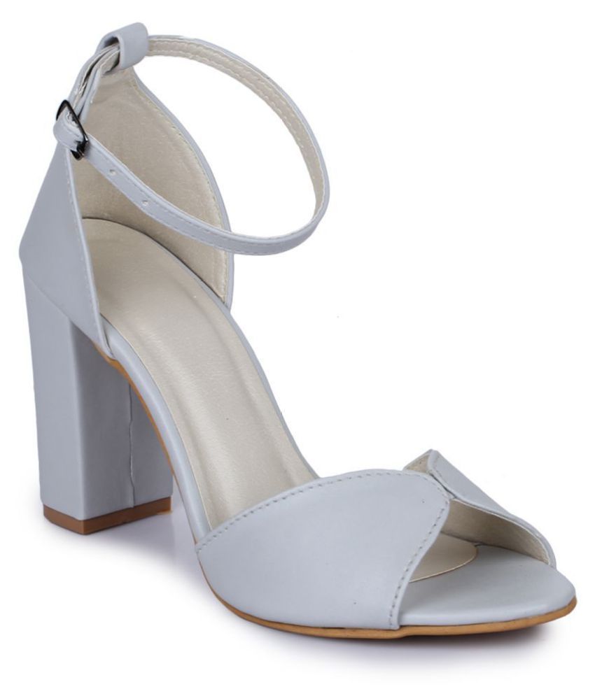 grey block heel