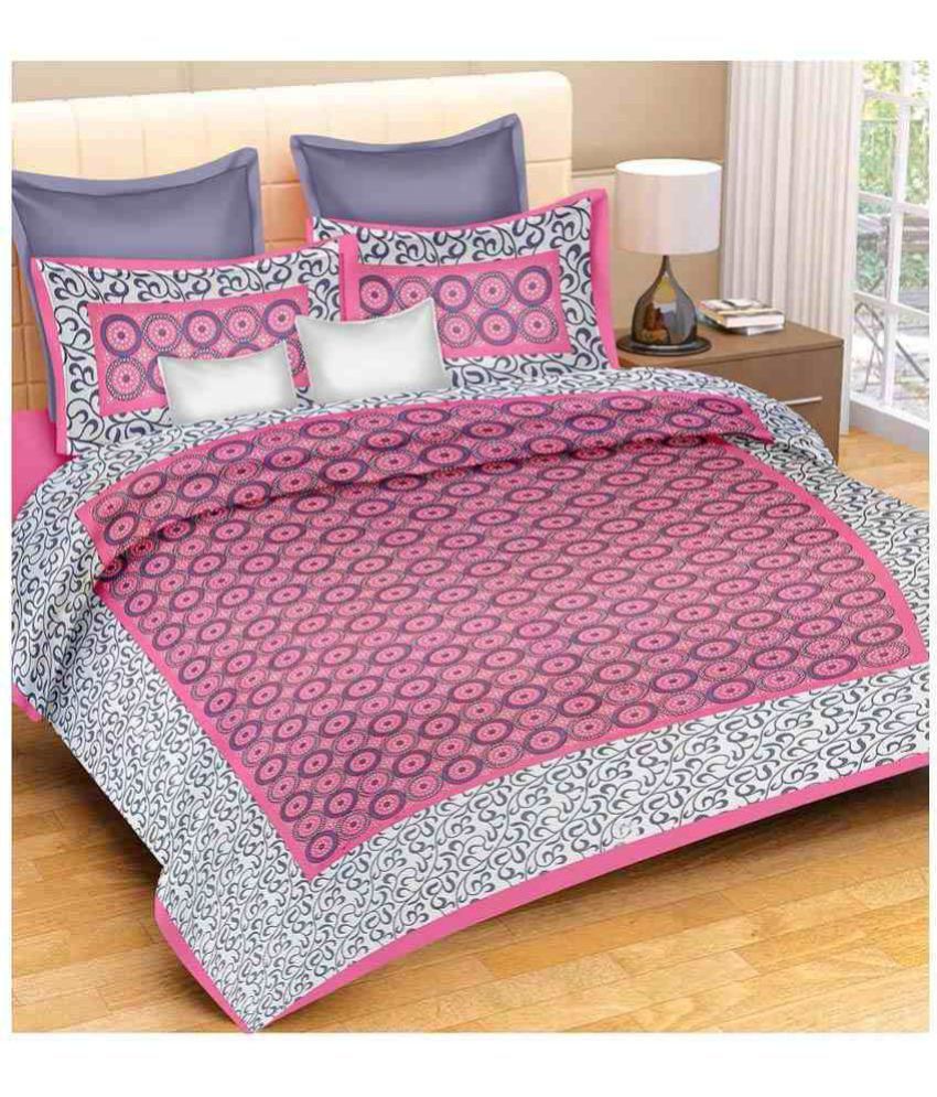 jaipuri bedsheet Cotton Double Bedsheet with 2 Pillow Covers Buy
