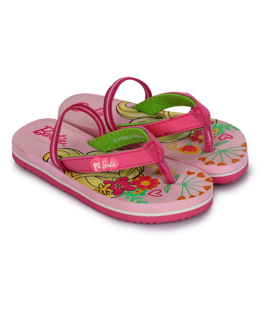 BARBIE KIDS GIRLS Baby Pink FLIP-FLOPS Price in India- Buy BARBIE KIDS ...
