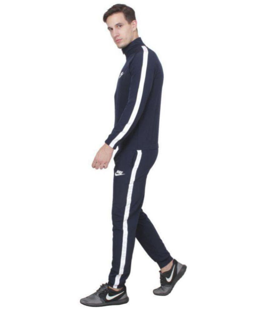 nike black polyester lycra tracksuit