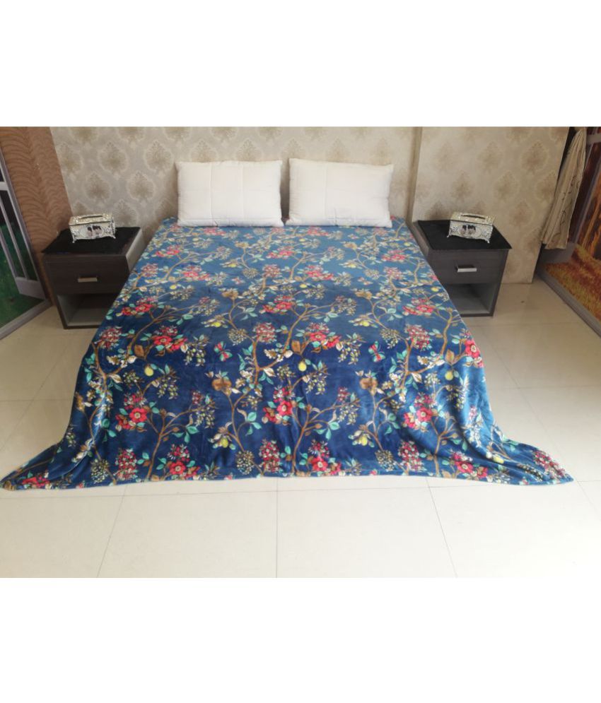     			Welhouse Double Polyester Floral Blanket