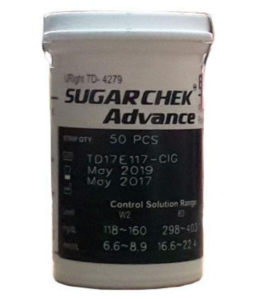 50 Test Strips For Sugarchek Advance Expiry February 2020 Buy Online
