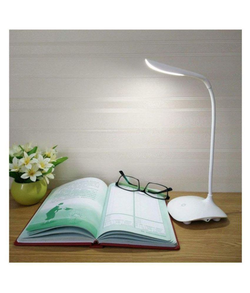 sayee Rechargeable Touch On/Off Switch Desk Lamp Children Eye Protection Study Reading Dimmer USB Charging Table Lamp - Pack of 1