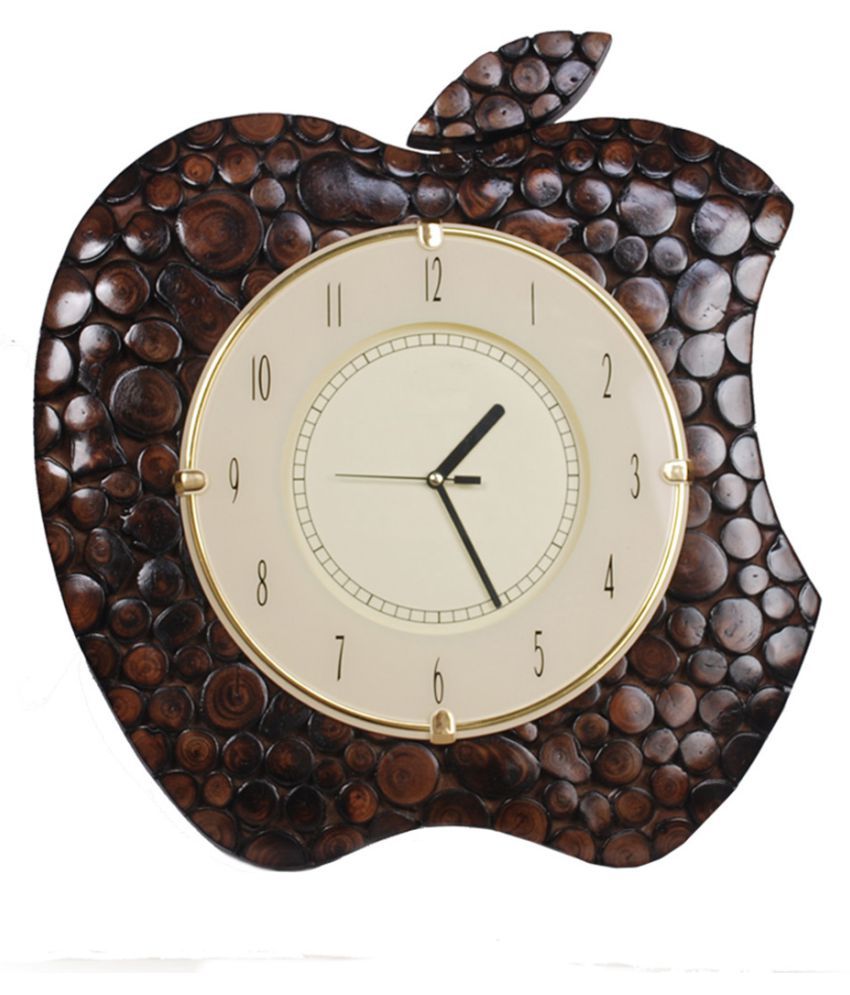 Wall Kriti Assymetric Analog Wall Clock Wooden Apple Clock 41 X 41 Cms Buy Wall Kriti Assymetric Analog Wall Clock Wooden Apple Clock 41 X 41 Cms At Best Price In India On Snapdeal