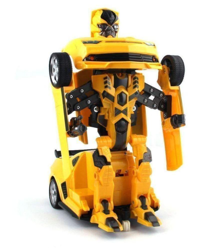 yellow robot car toy