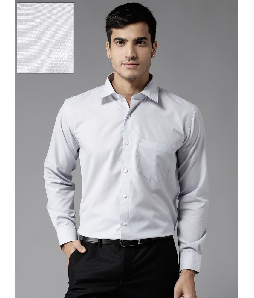 kleren chapell men's grey regular fit formal shirt