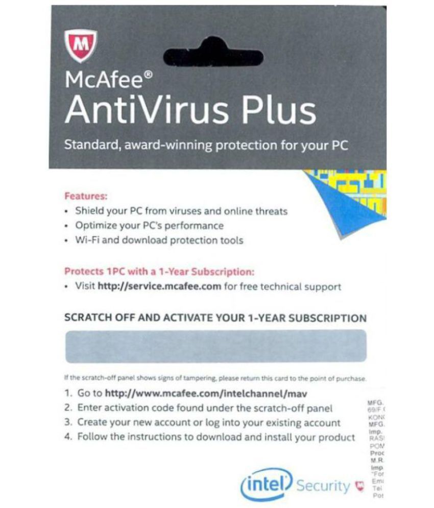 mcafee antivirus online activation