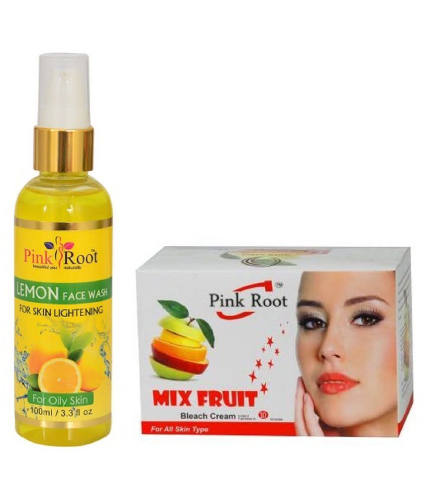Pink Root Lemon Face Wash 100ml With Mix Fruit Bleach Day ...