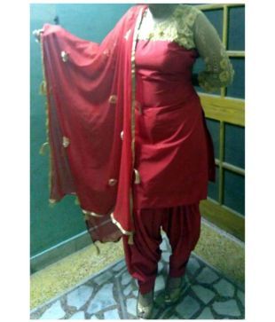 crepe silk punjabi suit