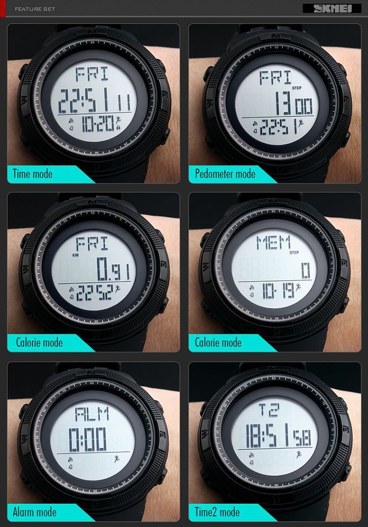 skmei watch pedometer