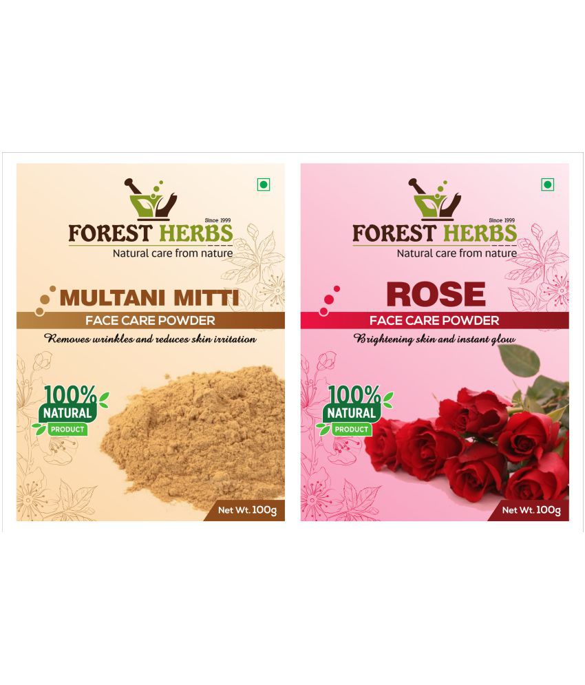 Forest Herbs Organic Multani Mitti & Rose Petal Powder Face Pack 100 gm
