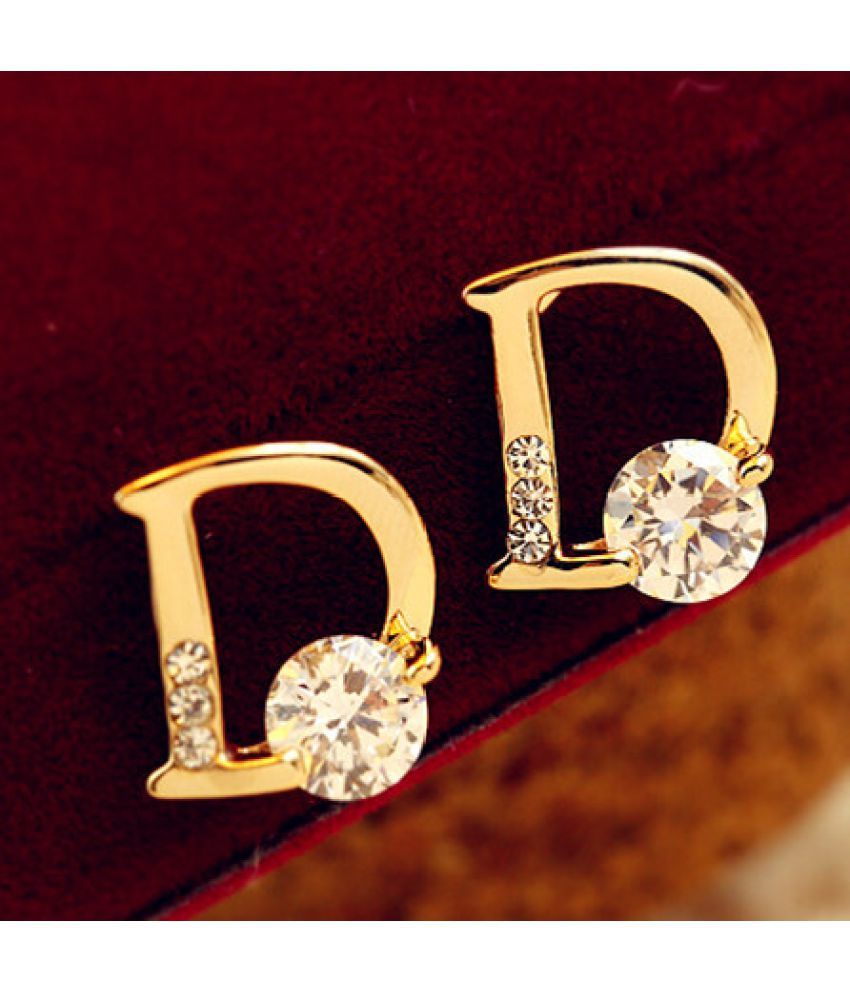 letter d earrings