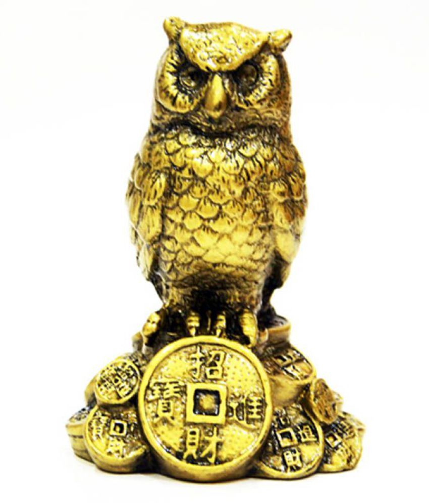     			DD1  Yellow Feng Shui Owl A Symbol Of Wisdom And Protection