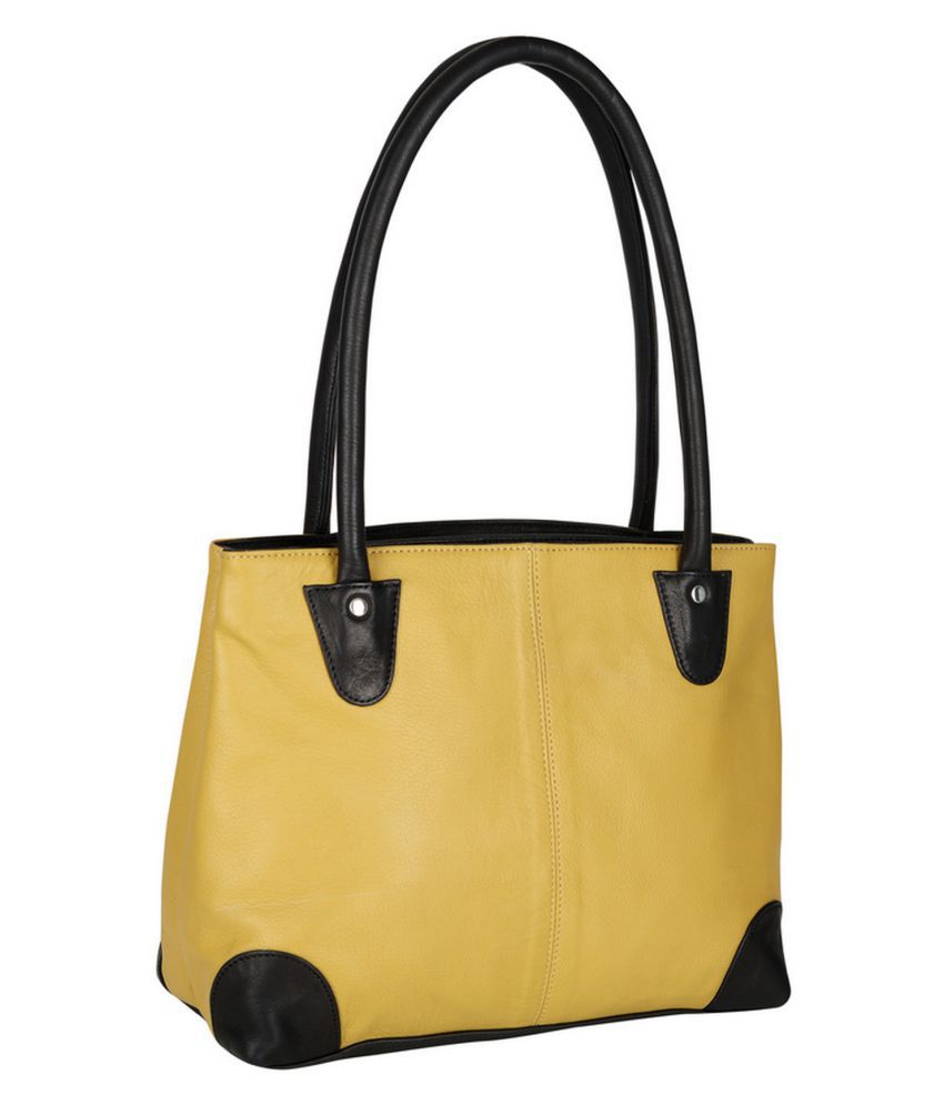 Aspen Leather Yellow Pure Leather Shoulder Bag - Buy Aspen Leather ...