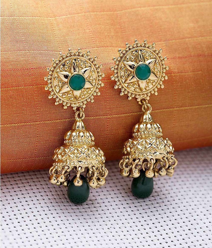 Voylla Traditional Gold Plated Jhankar Earrings For Women - Buy Voylla ...