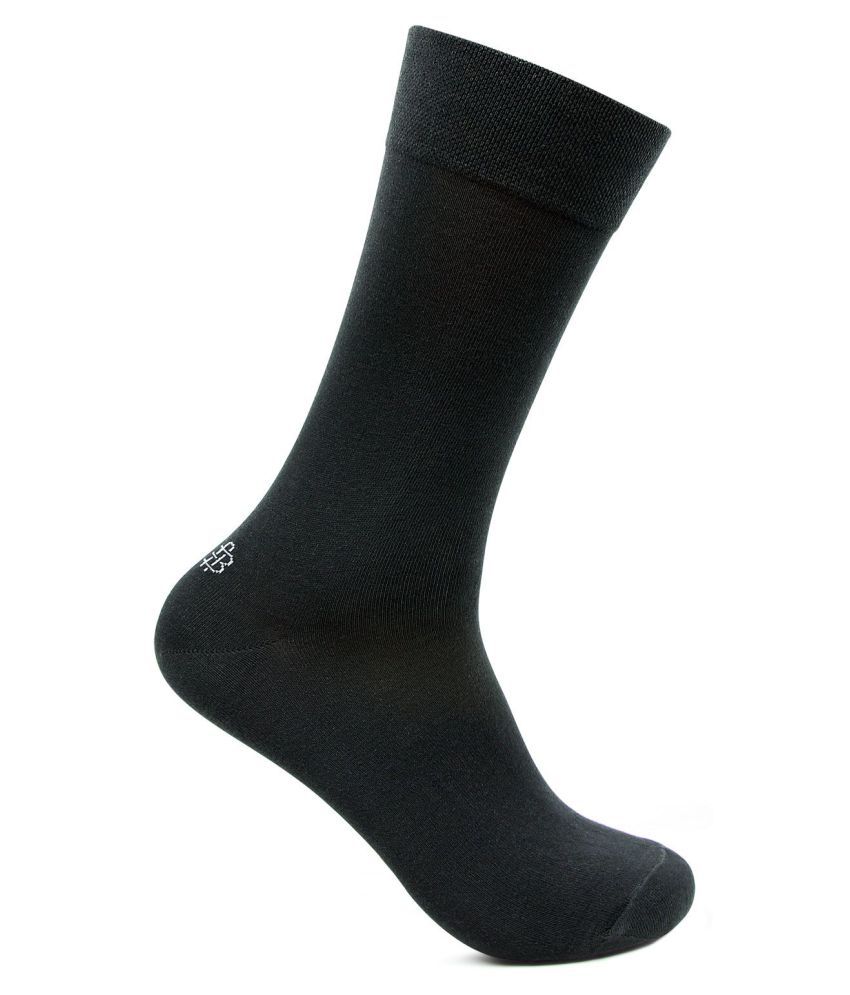     			Bonjour - Cotton Men's Solid Black Full Length Socks ( Pack of 1 )