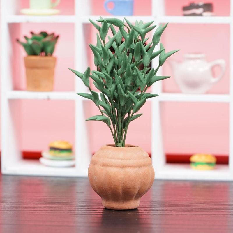 Plastic Mini Artificial Bonsai Flower Pot Simulation Green Plants