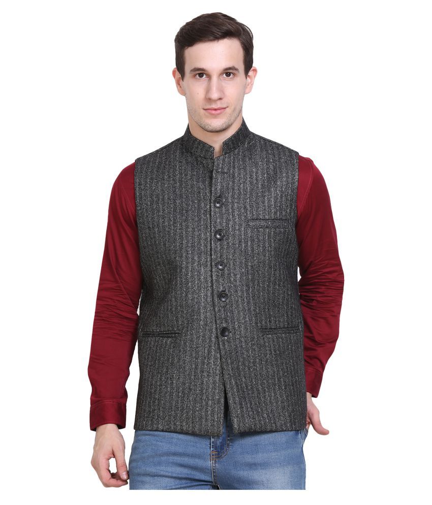 denim nehru jacket