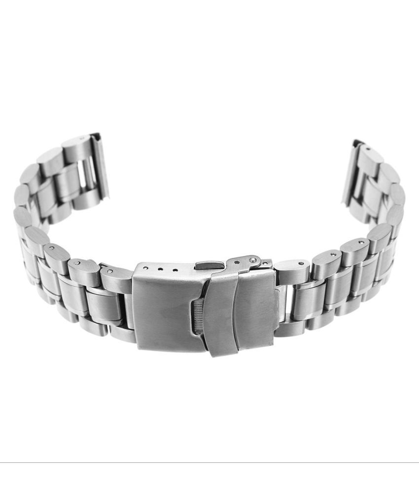 Stainless Steel Watch Band Strap Double Lock Flip Bracelet Links 18/20 ...