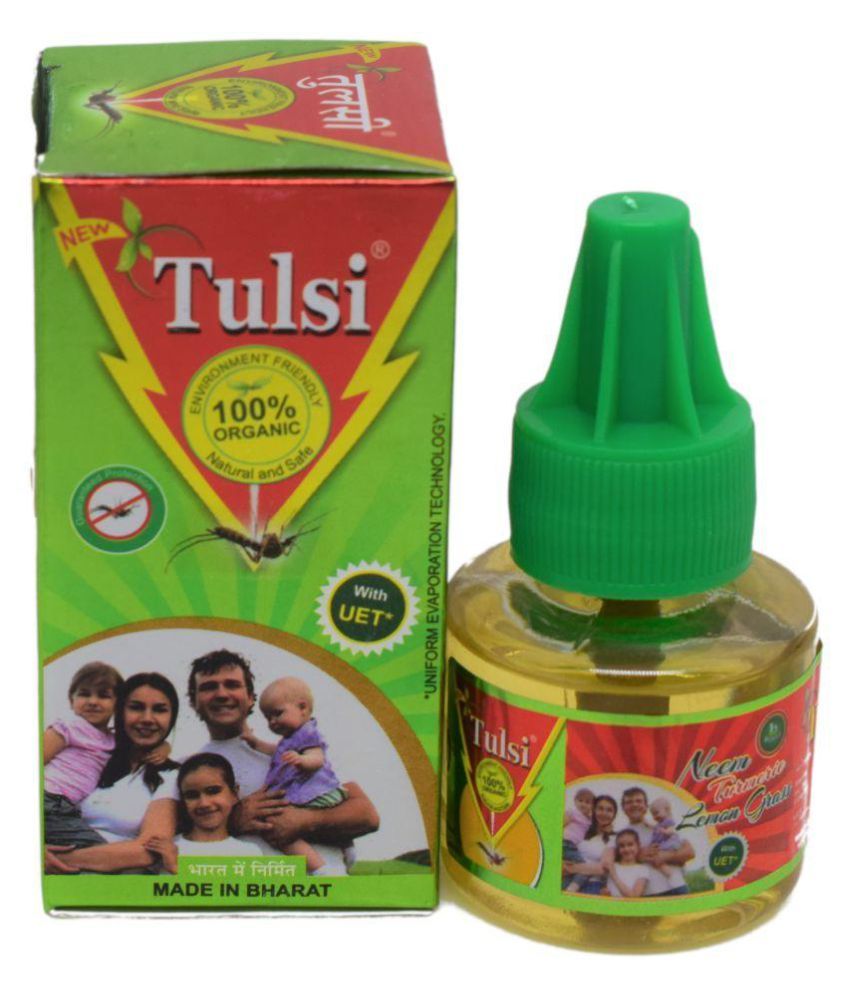 TUSI Tulsi Mosquito Repellent Vaporizer Natural Aroma 45 ml Pack of 4
