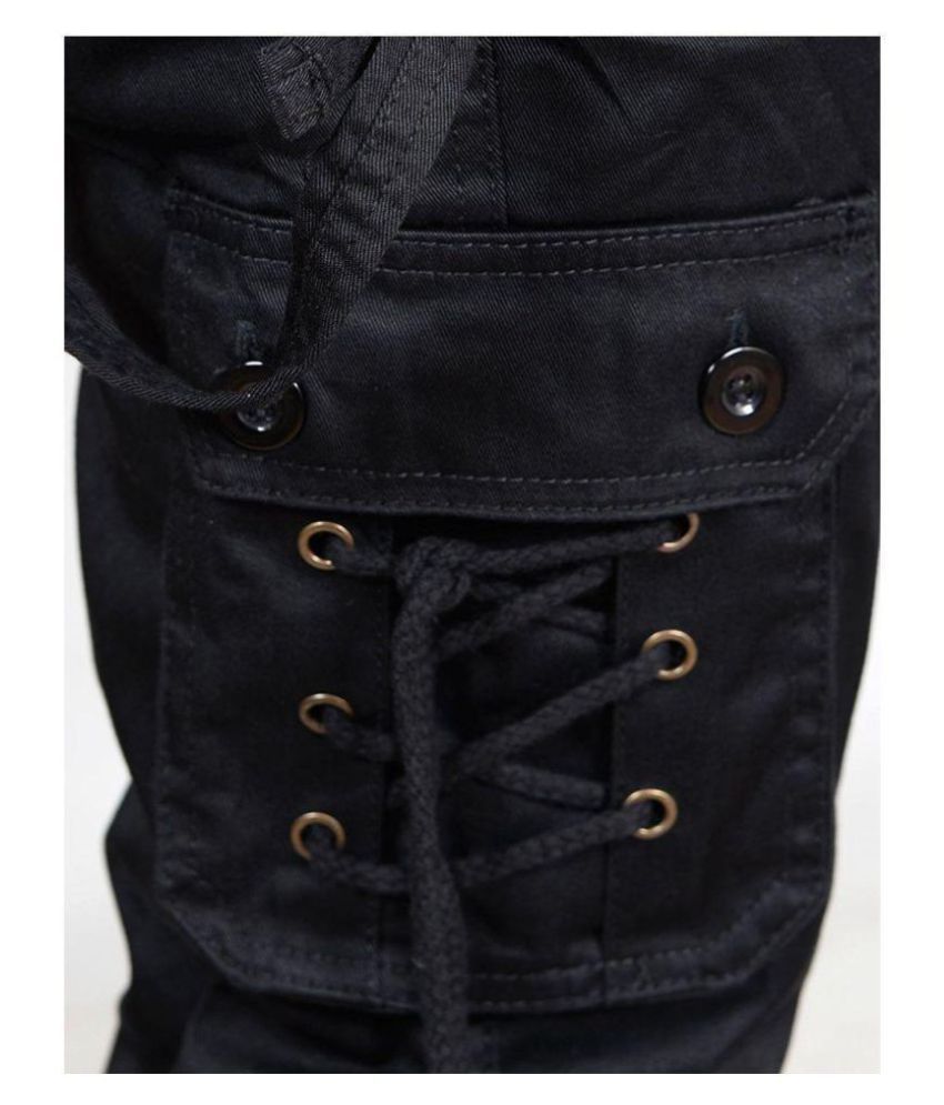 black mens cargos