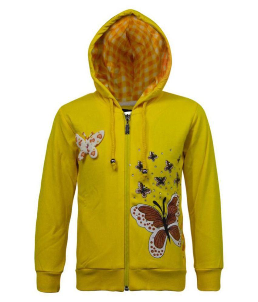 Kothari Yellow Fleece Sweatshirt With Hood - Buy Kothari Yellow Fleece 