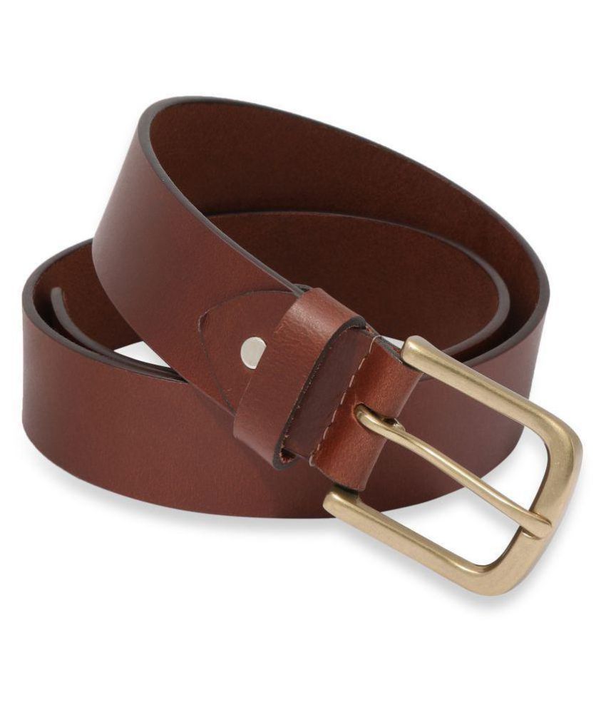 Ricasso Brown Leather Casual Belt - Pack of 1: Buy Online at Low Price ...