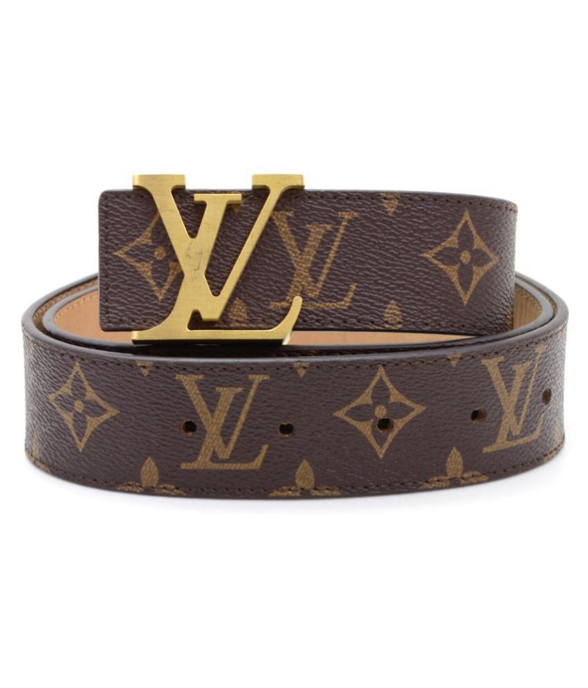 Louis Vuitton LV Brown Leather Casual Belt - Pack of 1: Buy Online at Low Price in India - Snapdeal