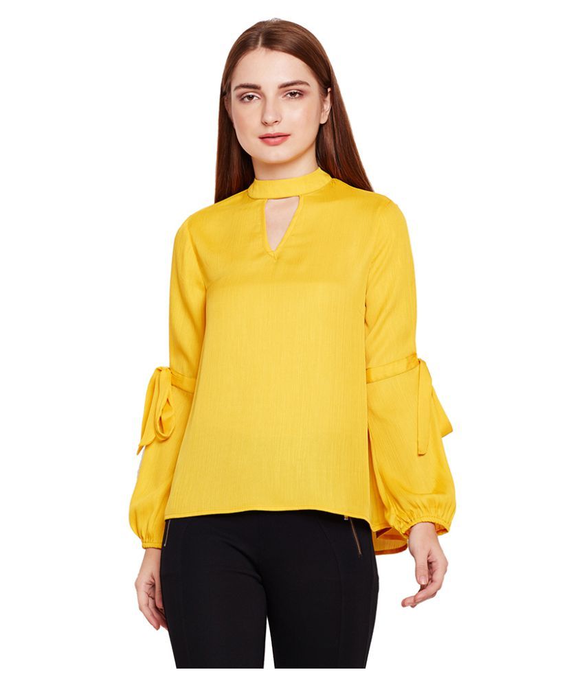     			Oxolloxo Polyester Regular Tops - Yellow