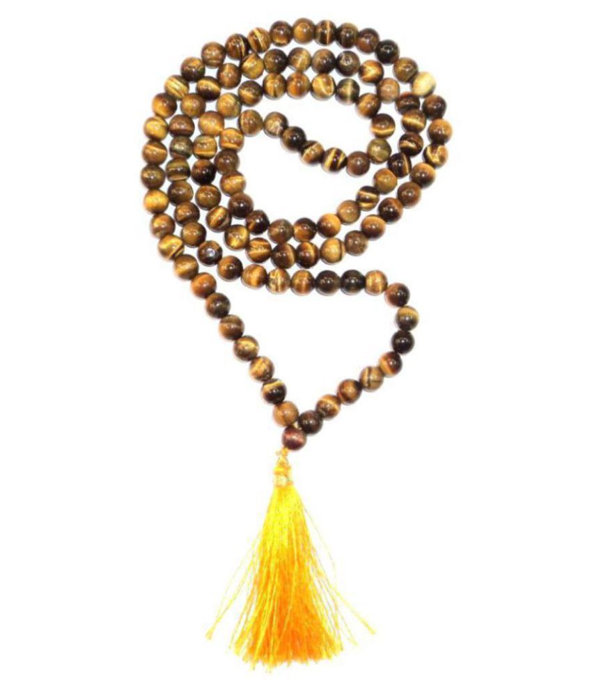     			Arina Collection Tiger Eye 108+1 Beads Pooja Mala