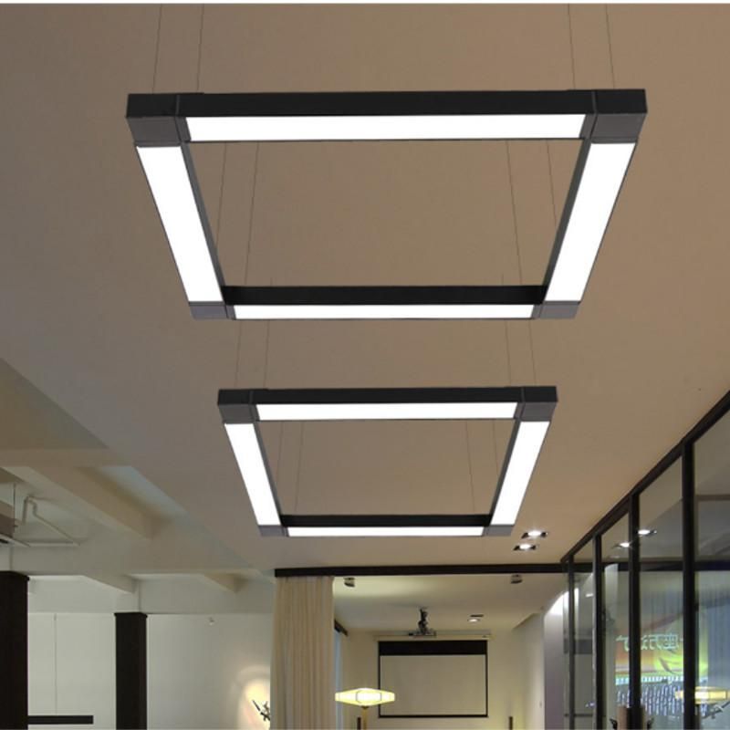 Smuxi Office LED Light Modern Linear Pendant Lamp Hanging Bar Droplight