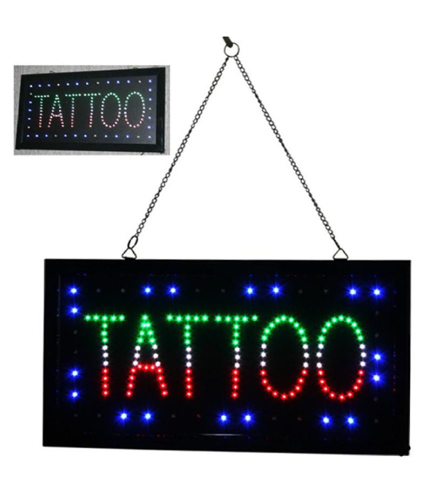 Tattoo Piercing Shop Neon Business Light Sign LED Advertising Sign Tattoo  Signs Lamp Hanging On The Wall Permanent Makeup Supply: Buy Online at Best  Price in India - Snapdeal