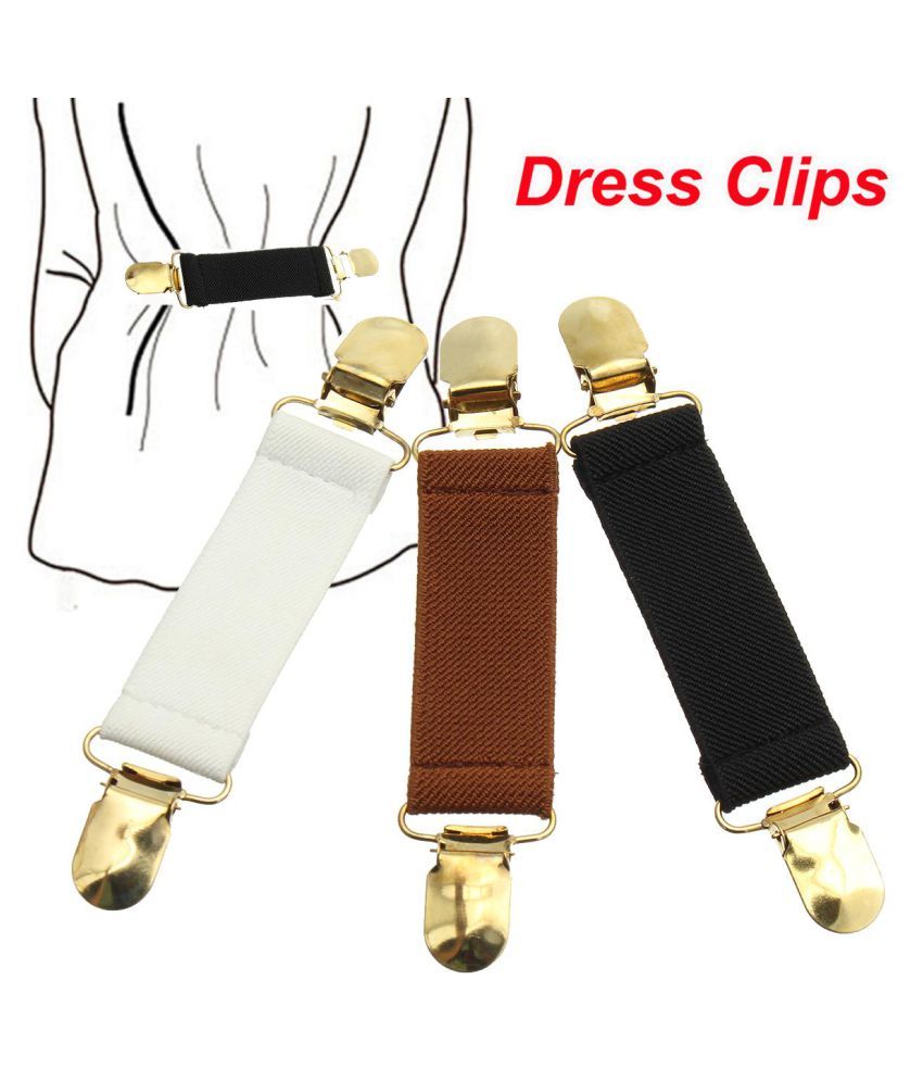 Buy 3x Elastic Stretch Dress Cinch Clip Sheet Fasteners Strap Holder