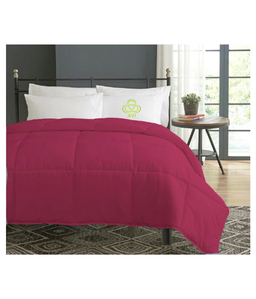 Avi Single Polyester Plain Purple Comforter Buy Avi Single