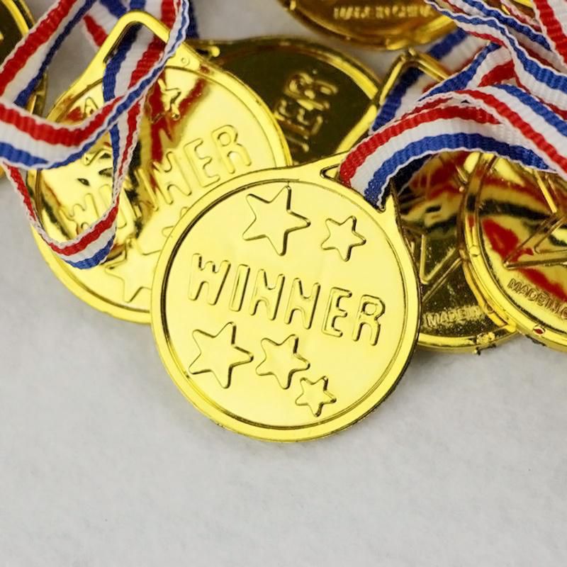Plastic Gold Medal Party Game Prizes 24 Ct. 
