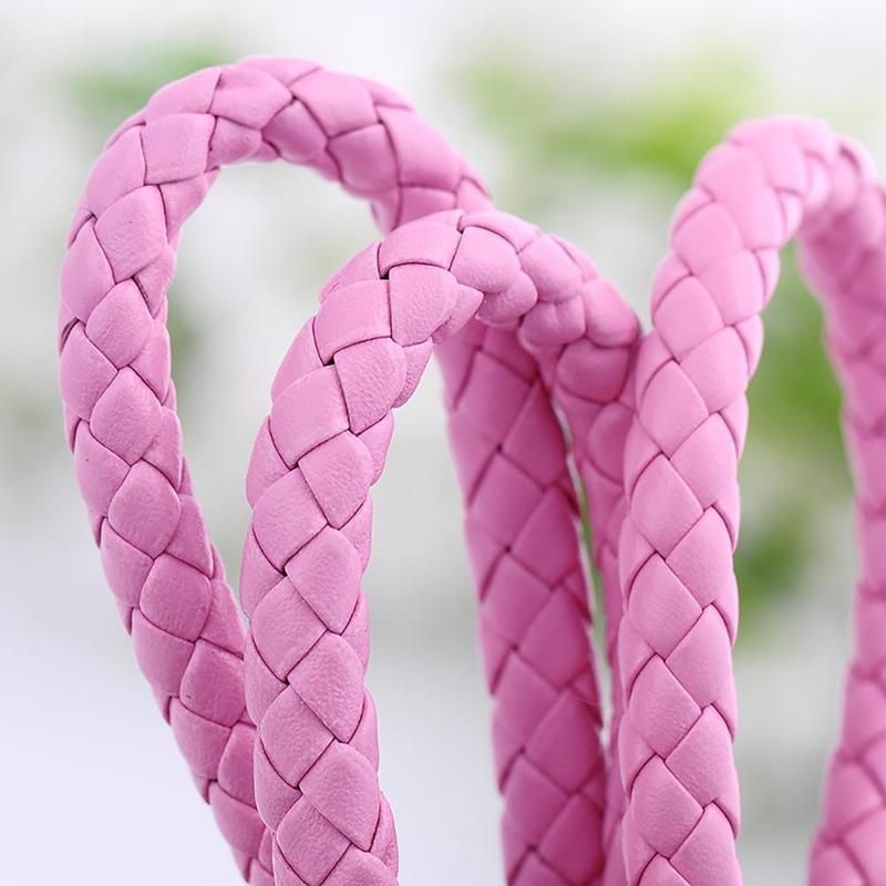 Buy PU Leather Woven Rope Keychain Bag Pendant Alloy Car Key Chain Ring