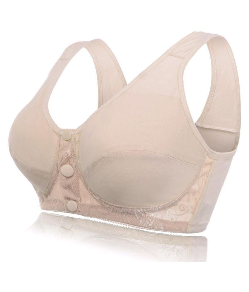 front button bra cotton