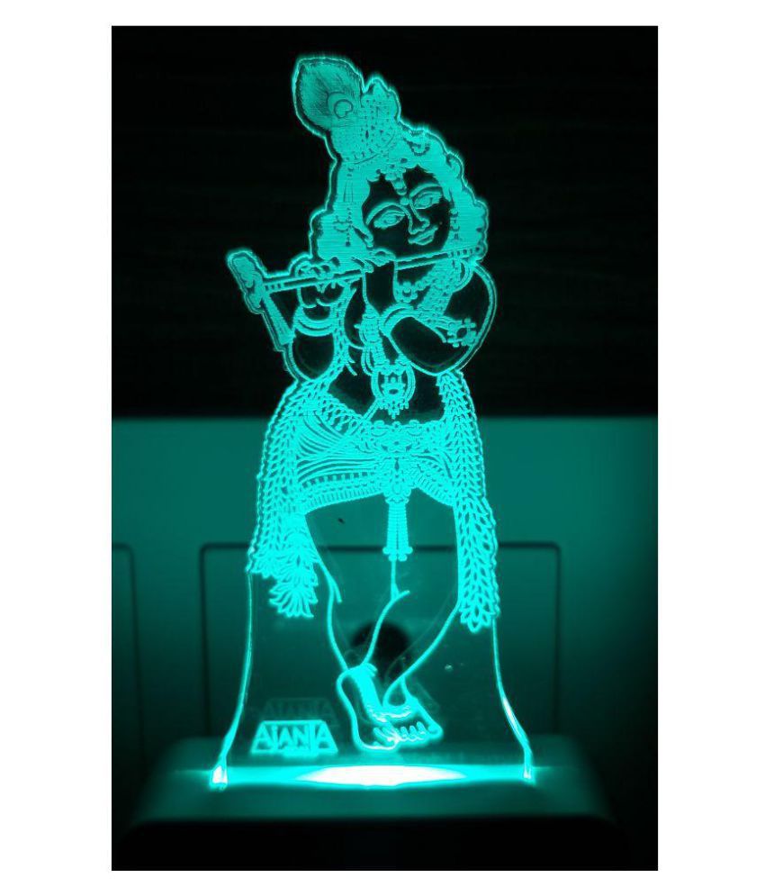     			Ajanta lord Krishna Bhagwan code: 2039 3D Night Lamp Multi - Pack of 1