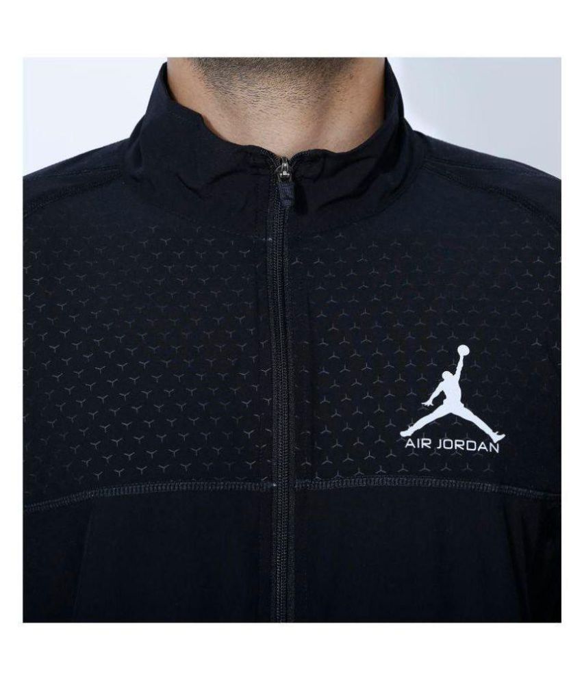 nike air jordan black polyester lycra tracksuits