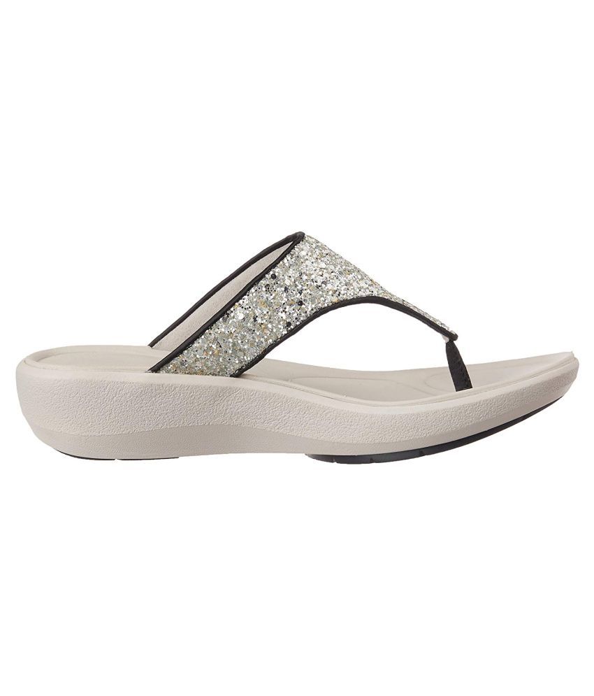 clarks silver ballet flats