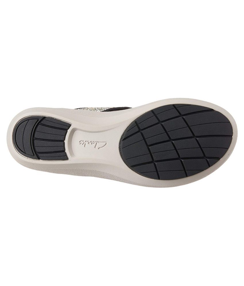 clarks silver ballet flats