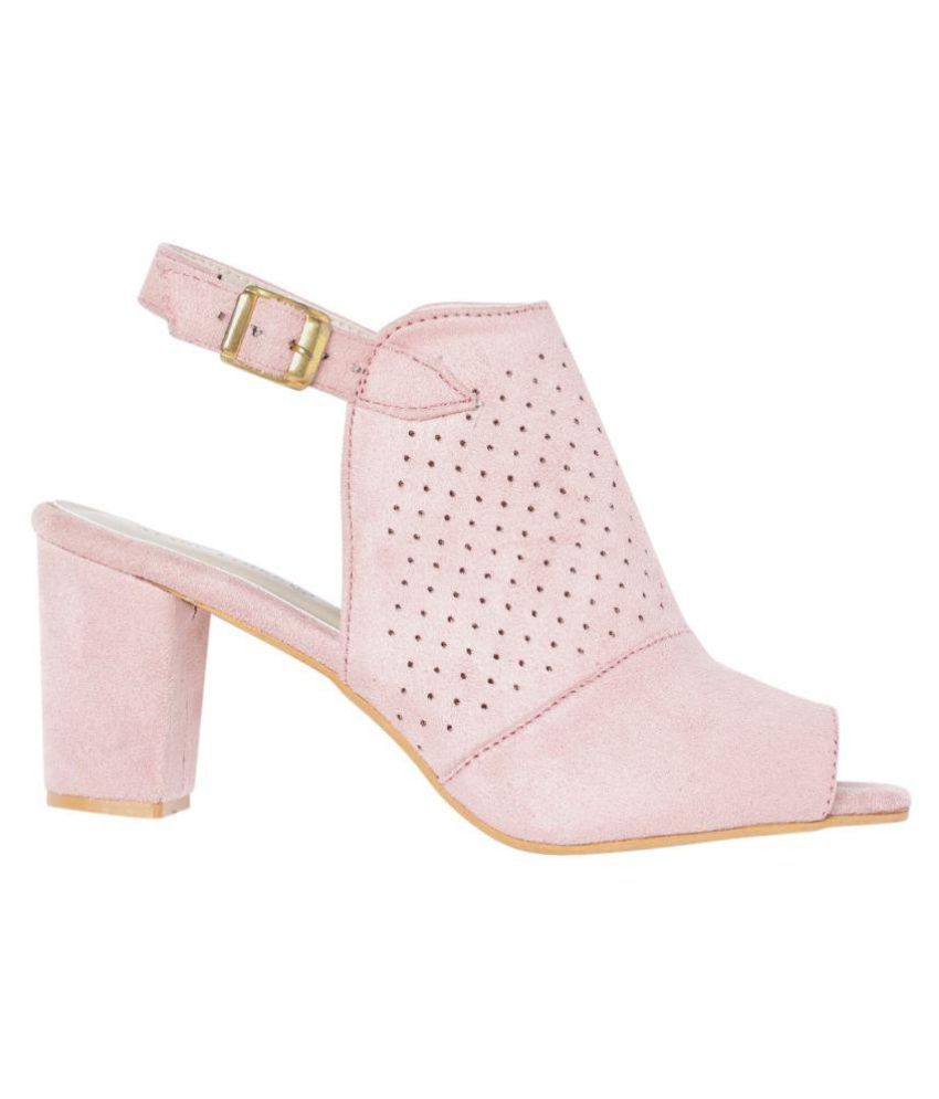     			MARC LOIRE Pink Block Heels